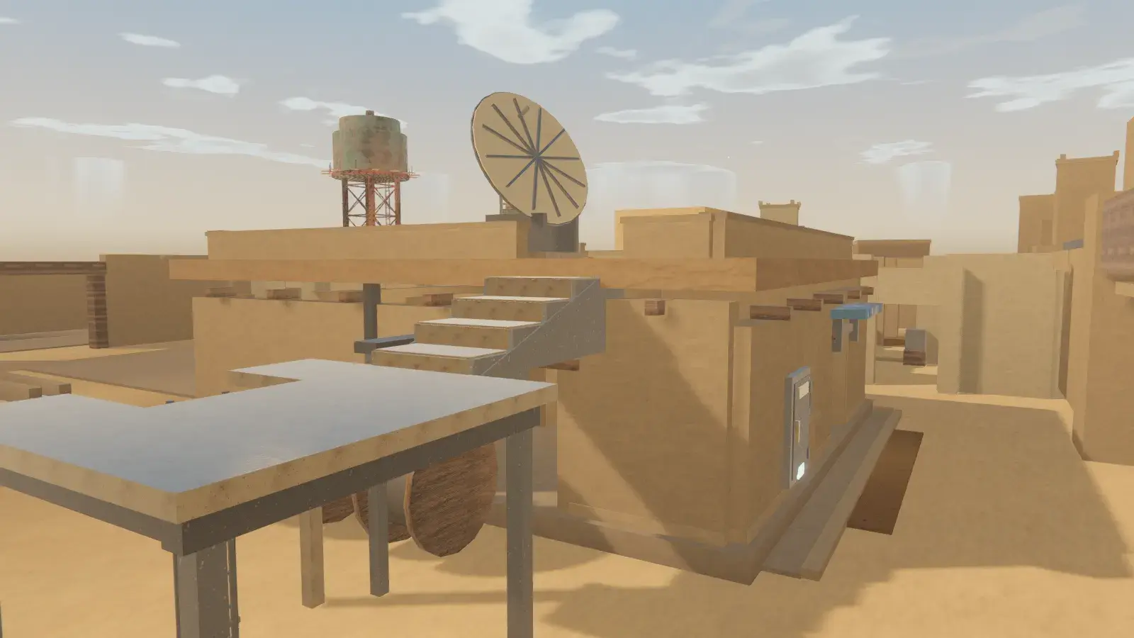 Desert Relay — Desert fuel depot, establishing view